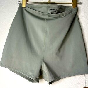 NWT Reformation High Rise athletic 3" Bike Short size S mint green